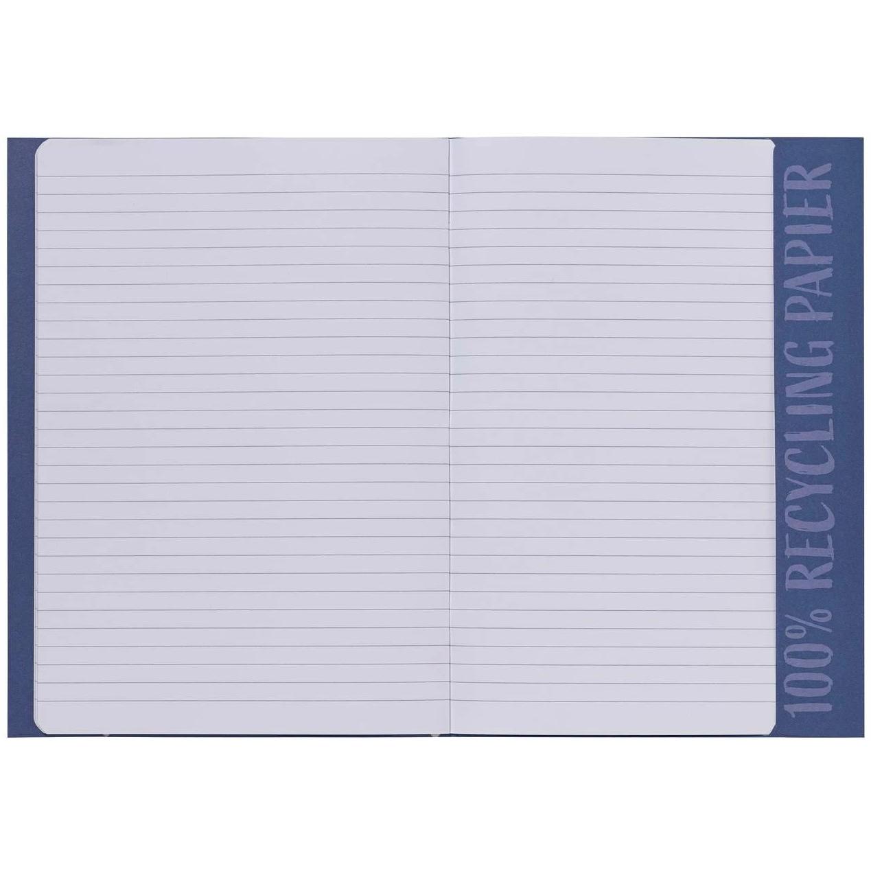 Herma, Heft + Block, Heftschoner Recycling, DIN A4, aus Papier, dunkelblau mit Beschriftungsetikett, 100 % Altpapier (A4...