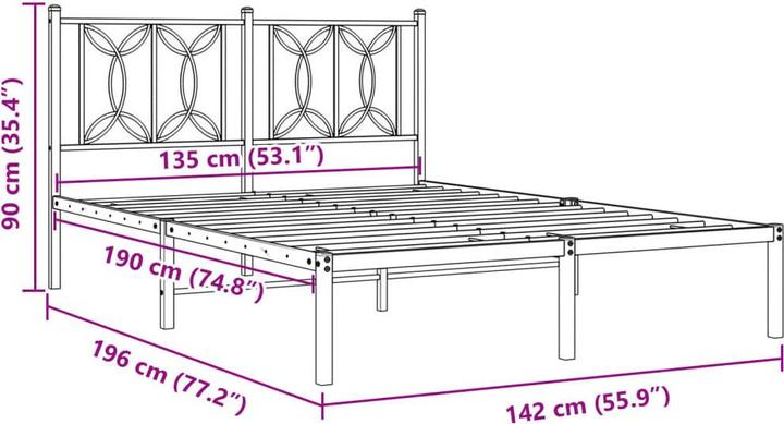 Image du produit vidaXL Bettgestell (135 x 190 cm)