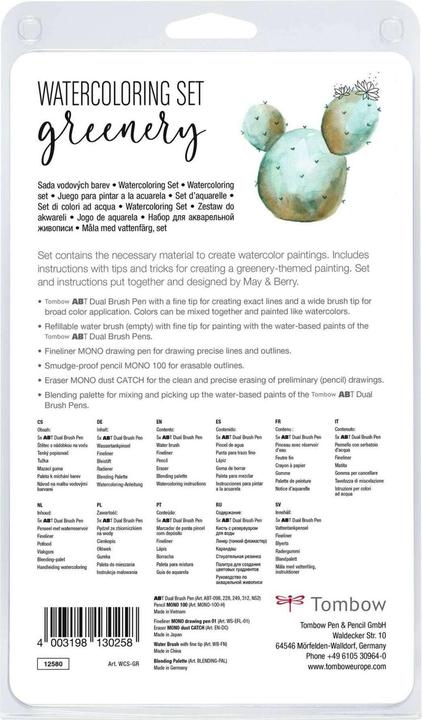 Actual product image Tombow watercolour set (5x)