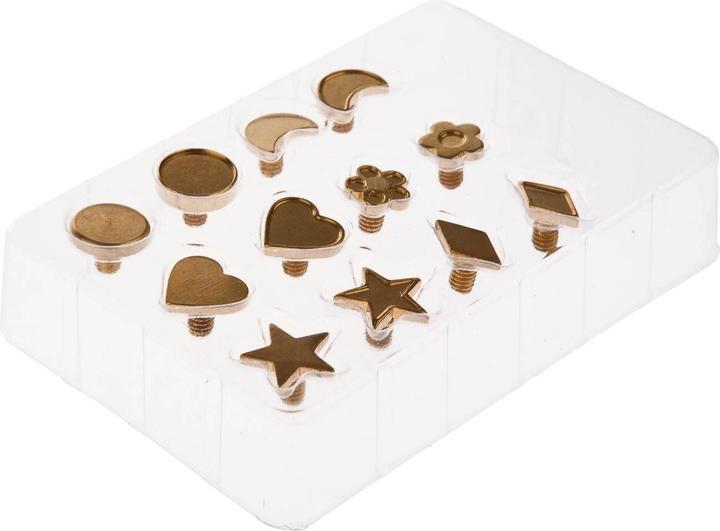 Productafbeelding Pebaro Brandijzer set 12 stuks, bloem, maan, hart enz. (Vuurpunt)