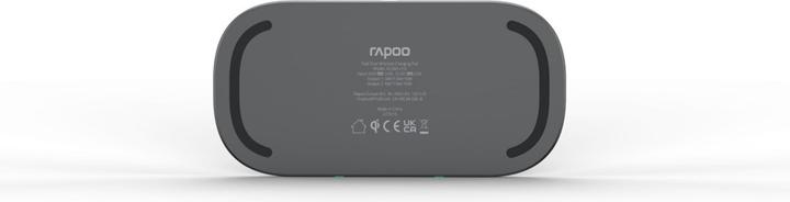 Actual product image Rapoo QI Dual Wireless Charging Pad XC260, 20W, Grey (20 W)
