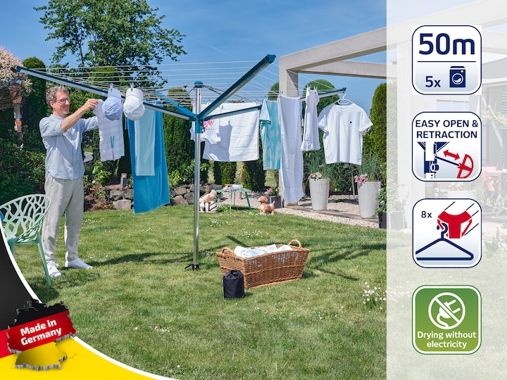 Produktbild Leifheit Wäscheschirm Linomatic 500 Deluxe Cover (50 m)