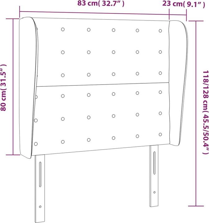 Image du produit vidaXL Kopfteil (83 x 23 x 88 cm)