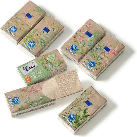 Produktbild dm Soft&Sicher Taschentücher Recycling (10 Stück)
