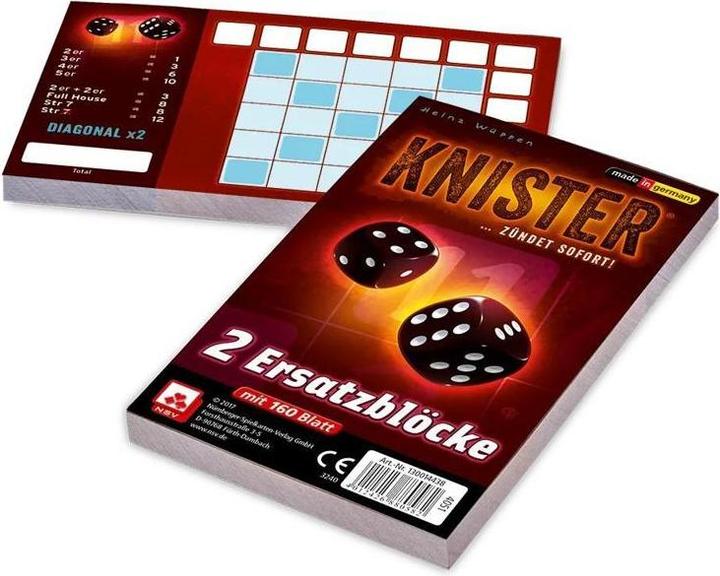 Actual product image Crackle extra blocks sheet (German, 1 - 12 Players)