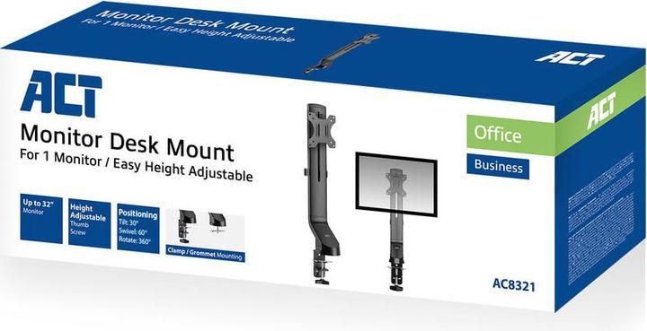 Produktbild Monitor Desk Mount, 1 screen up to 32ö, with thumb screw (Tisch, 32")
