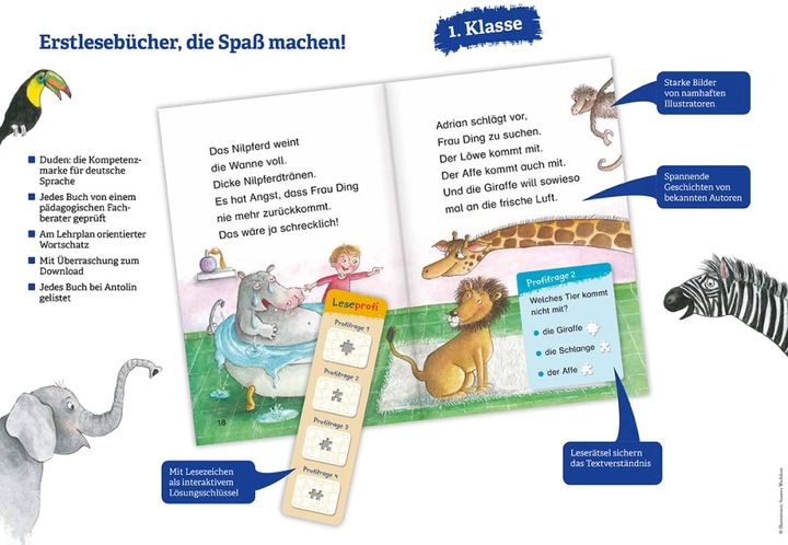 Produktbild Duden Leseprofi – Mini ganz gross, 1. Klasse (Deutsch, Usch Luhn, Angela Gstalter, 2021)