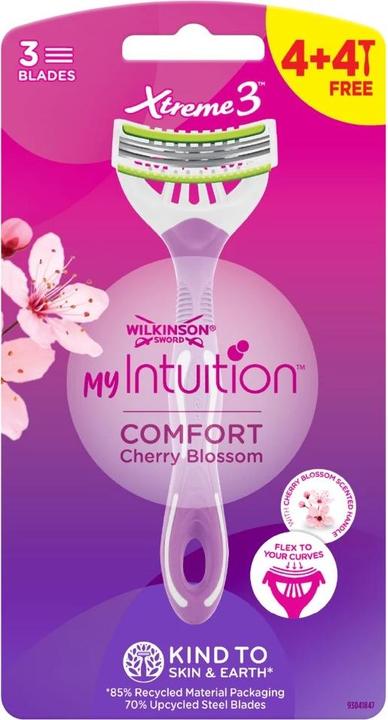 Actual product image Wilkinson Xtreme 3 Comfort Disposable Female Hair Removal Razors with 3 Flexible Blades with M