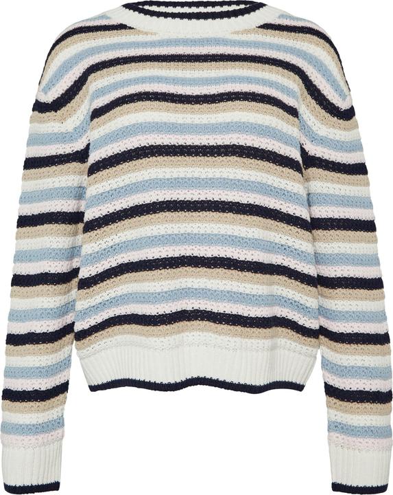 Produktbild Comma Strickpullover Verkürzter Strickpullover mit Streifenmuster im Relaxed Fit (44)