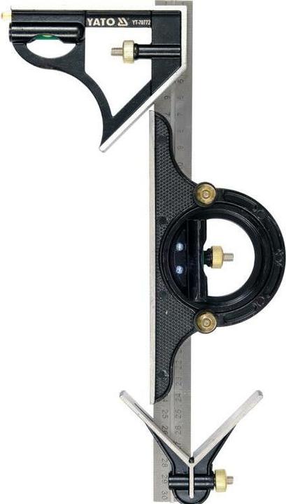 Image du produit Yato Angle multifonction 300mm Angle combiné avec angle d'arrêt Echelle contre-rotative Angle de