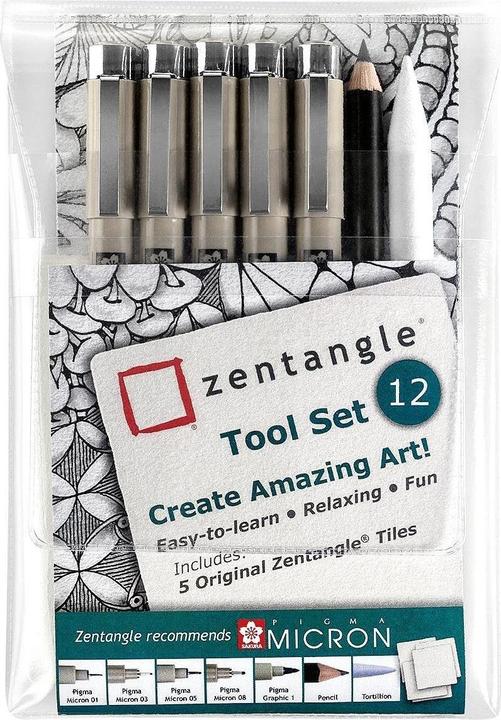 Produktbild Sakura Zentangle Toolset (Schwarz, 12 x)