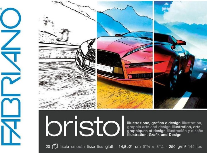 Fabriano Bloc de coloriage Bristol A5, 20 feuilles (A5)