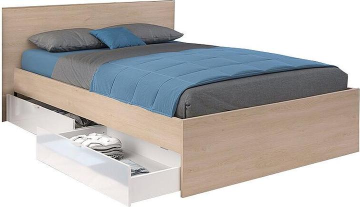 Glänzend weiss, holzfarben