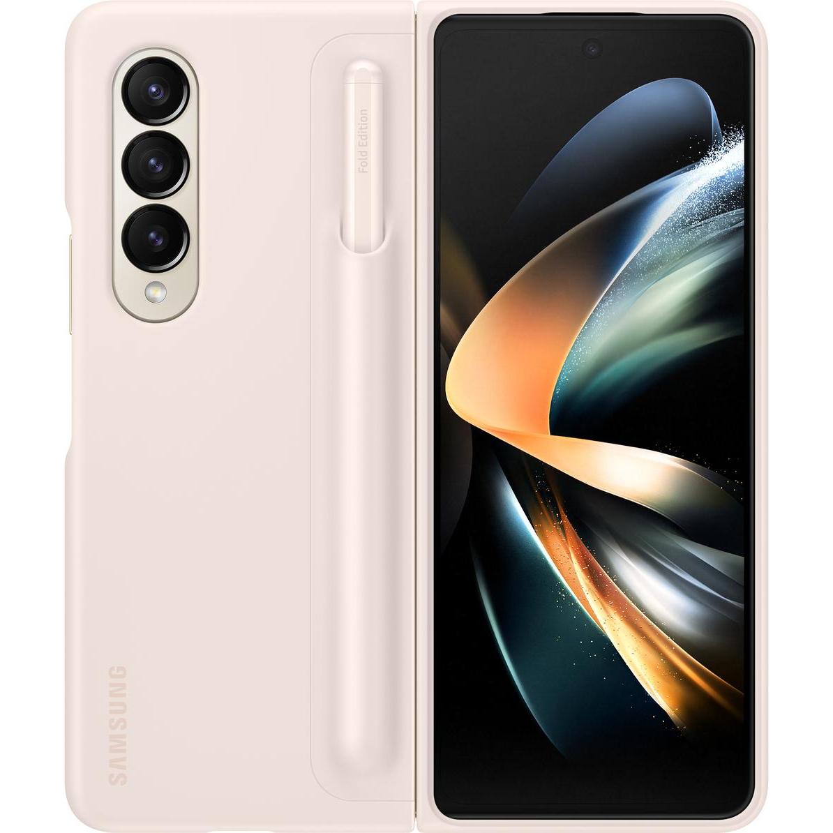 Samsung Standing Case mit Stift (Samsung Galaxy Z Fold4), Smartphone Hülle, Beige