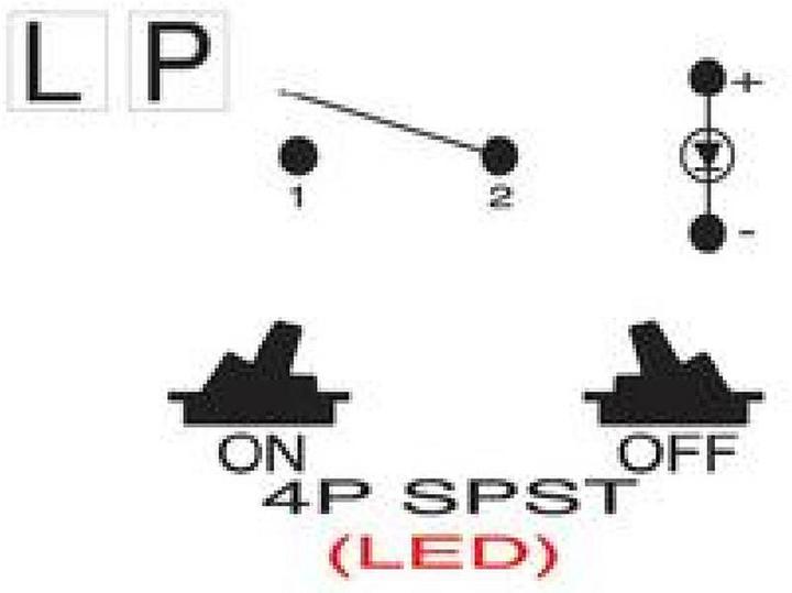 Actual product image Tru Components 1587562 Rocker switch TC-R13-135LP-02 250 V/AC 10 A 1 x Off/On r