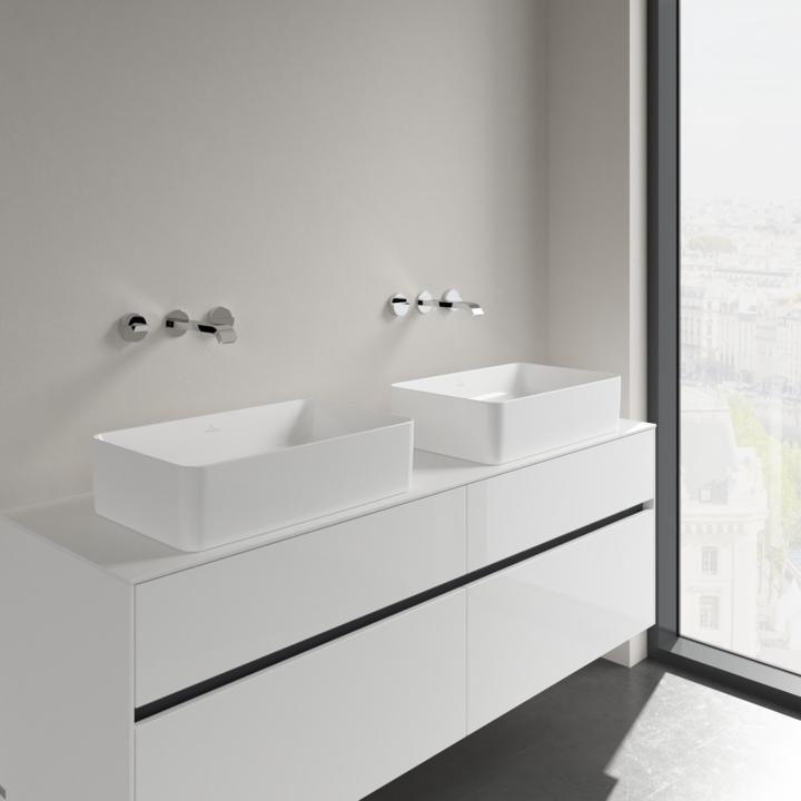 Immagine prodotto Villeroy & Boch V&B Lavabo da appoggio COLLARO 560x360mm, angolare, senza foro per rubinetto bianco (360 mm, 560 mm)