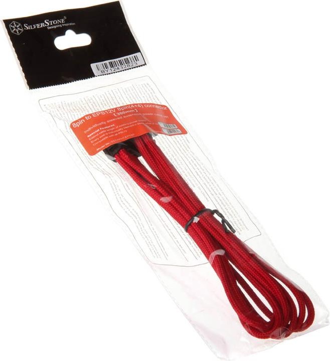 Actual product image Silverstone ATX Extension 8-8(4+4)Pin red