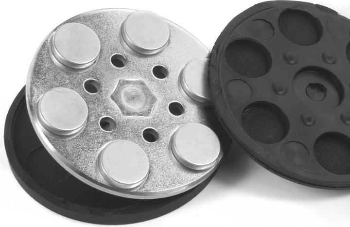 Actual product image Supermagnete Magnet system round rubber-coated with threaded stud (1x)