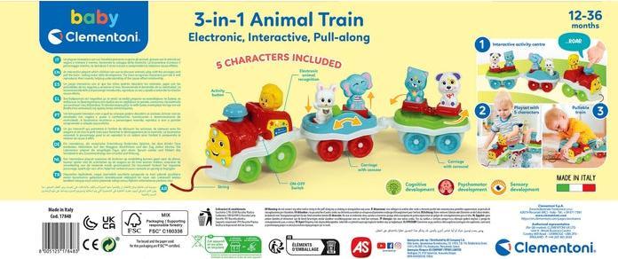 Immagine prodotto Clementoni Treno degli animali per bambini interattivo 3in1