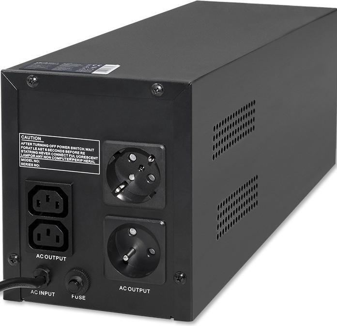 Produktbild Qoltec Zasilacz awaryjny UPS | Monolith | 1200VA | 720W (1200 VA, 720 W, Line-Interaktiv USV)