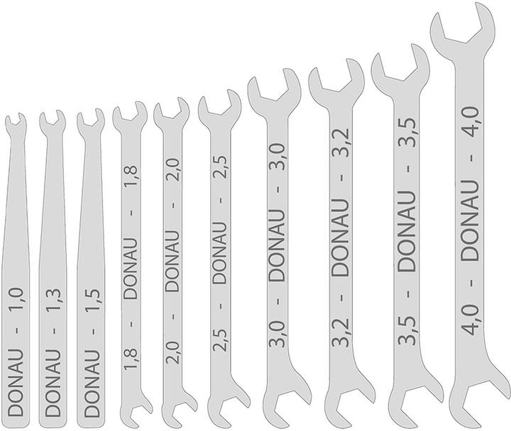 Immagine prodotto Donau Set di chiavi aperte micro (3 mm, 3,2 mm, 3,5 mm, 4 mm)