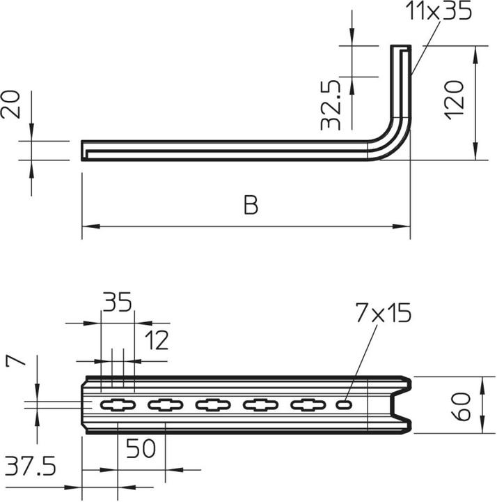 Produktbild OBO Bettermann TPSA 145 FS TP-Stiel/ Wand ** +Stielausleger Einsatz als Stiel 636