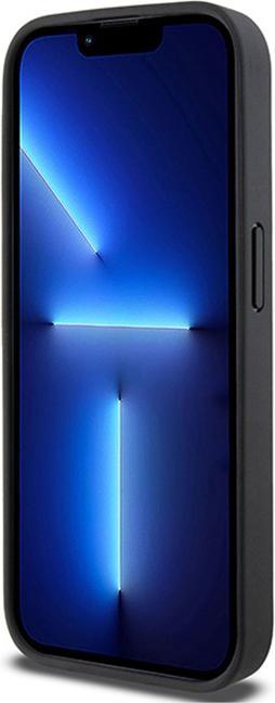 Actual product image DKNY PU Leather Checkered Pattern and Stripe Case for iPhone 15 Pro Black (Apple iPhone 15 Pro)