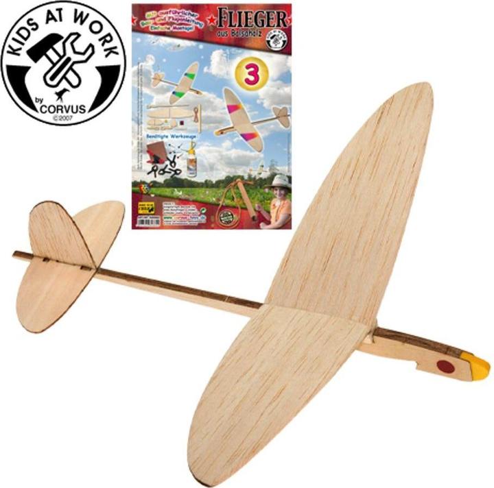 Actual product image Corvus Toys Balsa plane model 03