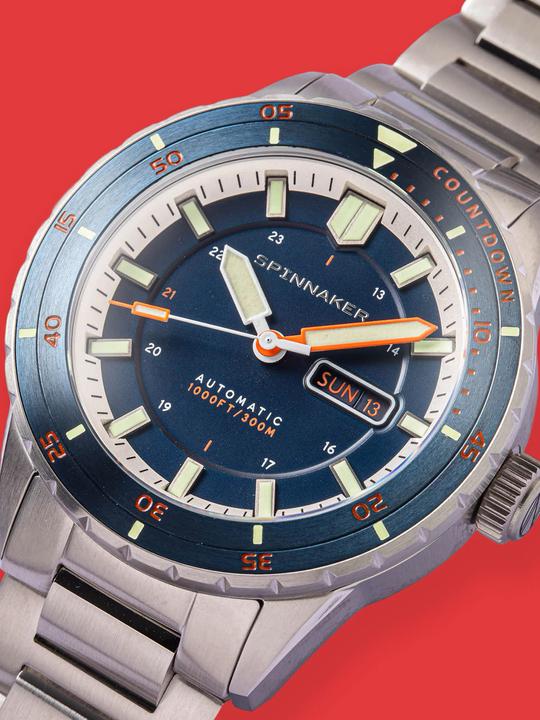 Produktbild Spinnaker SP-5099-44 Herrenuhr Hass Automatik Diver 43mm 30ATM (Taucheruhr, Lünette drehbar links, 43 mm)
