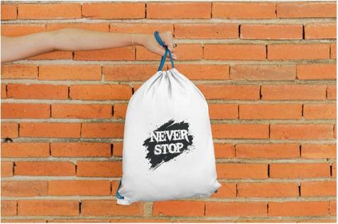 Produktbild Bügelbilder Turnbeutel Never Stop (13 l)