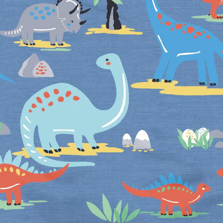 Produktbild Kaeppel Biber Bettwäsche Dinosaurus blau (135 x 200 cm, 80 x 80 cm)