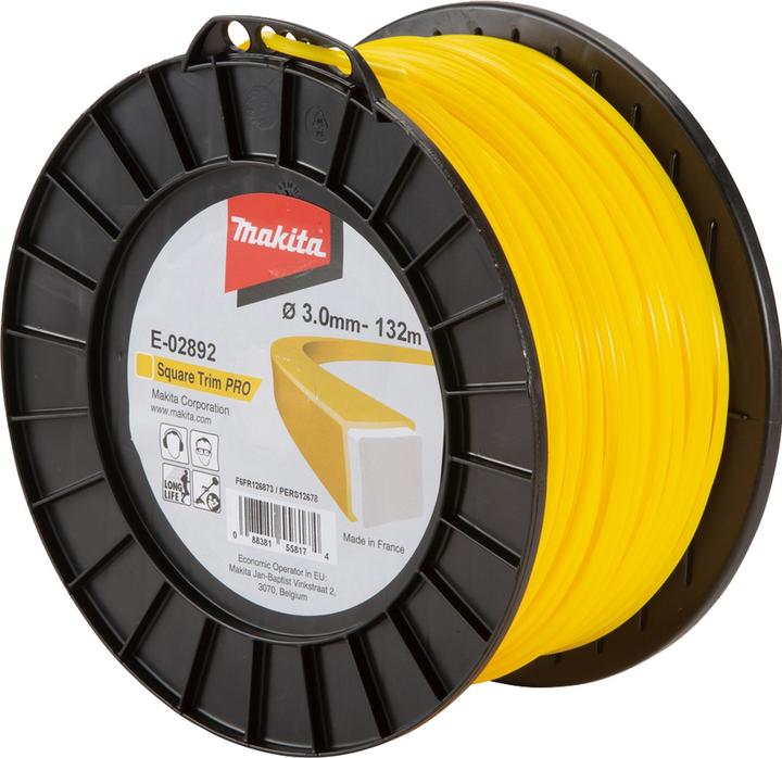 Actual product image Makita Mowing thread square 3,0mmx132m (Weed whacker, Trimmer line + line spool)