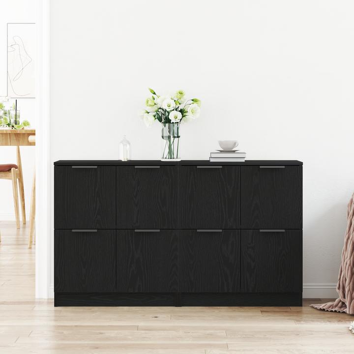 Produktbild vidaXL Schwarz Eiche Sideboard (30 x 30 x 70 cm)