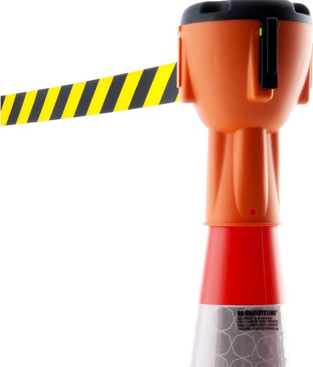 Rs Guiding cone attachment orange with belt yellow black striped 9 metres