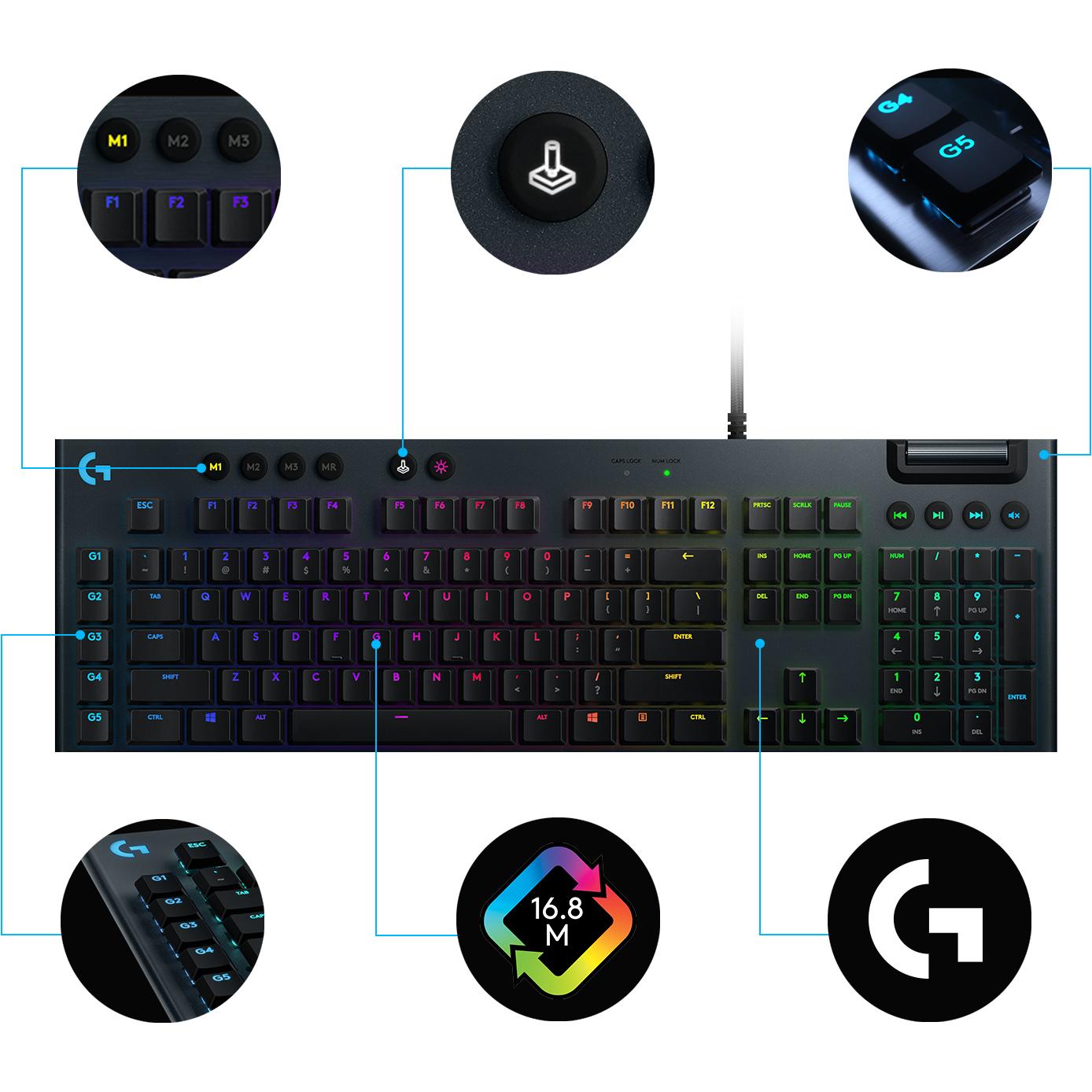 Thumbnail - Logitech G G815 (US, Kabelgebunden), Tastatur, Schwarz