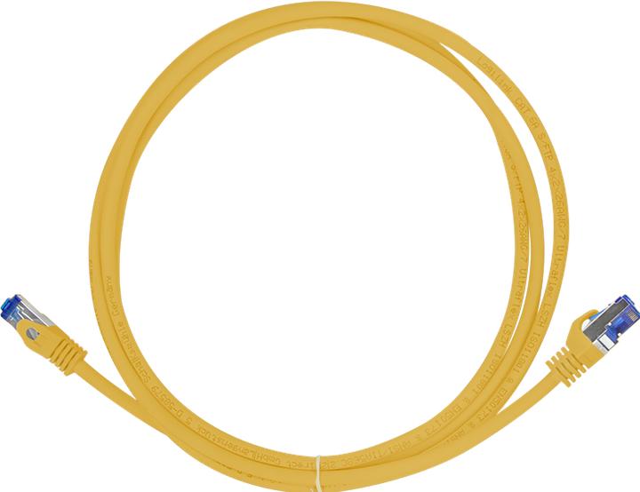 Produktbild LogiLink Patchkabel Ultraflex, Kat.6A, S/FTP, 0,5 m, gelb (S/FTP, CAT6a, 0.50 m)