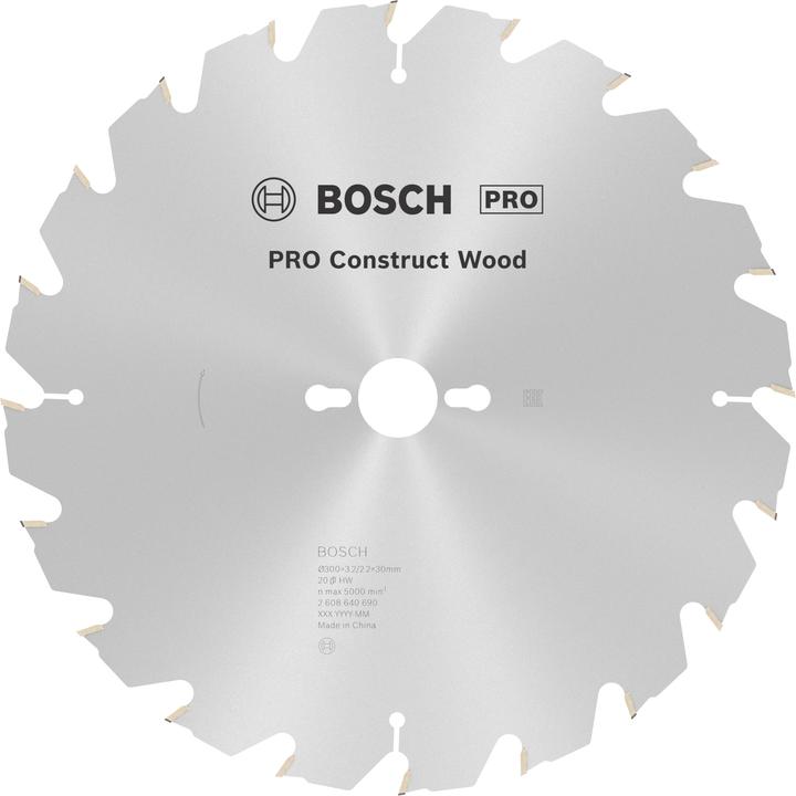 Produktbild Bosch Professional Zubehör PRO Construct Wood Kreissägeblatt, 300 x 3,2 x 30 mm