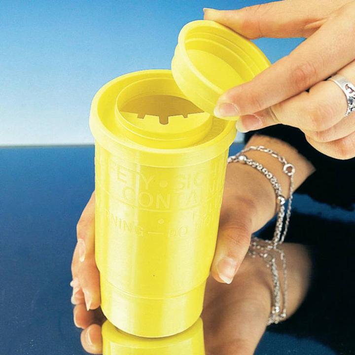 Netpeppers NP-FIBER-DISCCONT waste container for glass fibre waste yellow 1 pc.