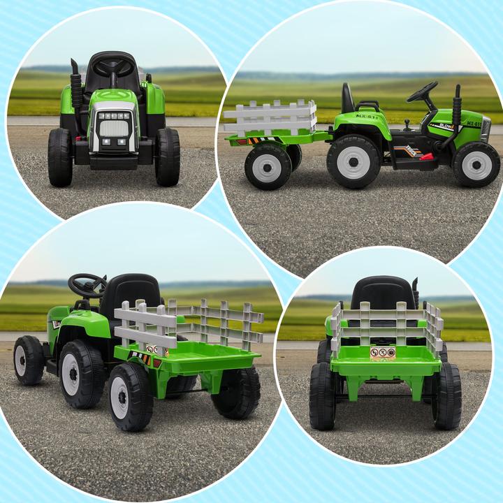 Actual product image Swisshandel24 Electric tractor, trailer, remote control, ride-on tractor, MP3 function