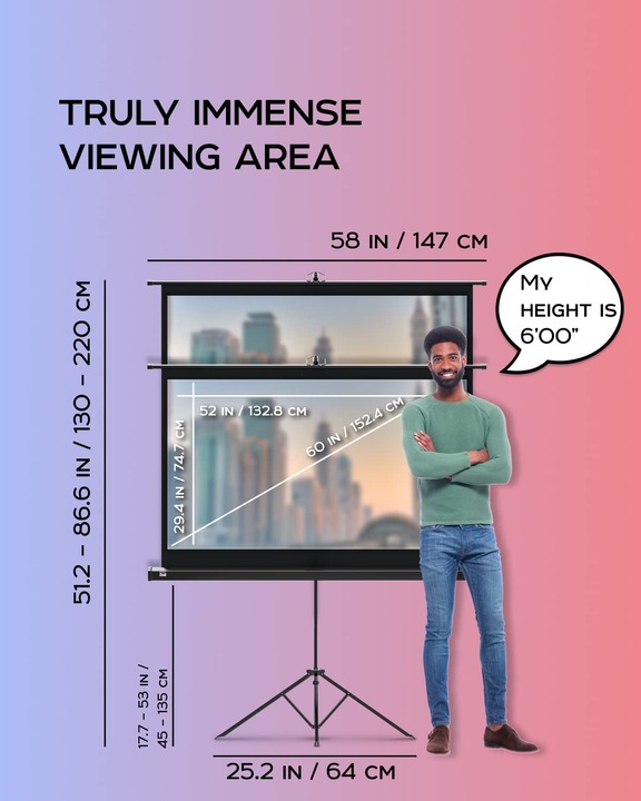 Produktbild PropVue Stativleinwand 60 Zoll (16:9)