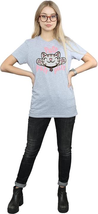 Image du produit Big Bang Theory Femme/Les femmes - T-shirt boyfriend en coton doux Kitty Purr (M)