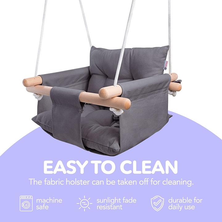 Produktbild Cateam Canvas Babyschaukel, Dunkelgrau
