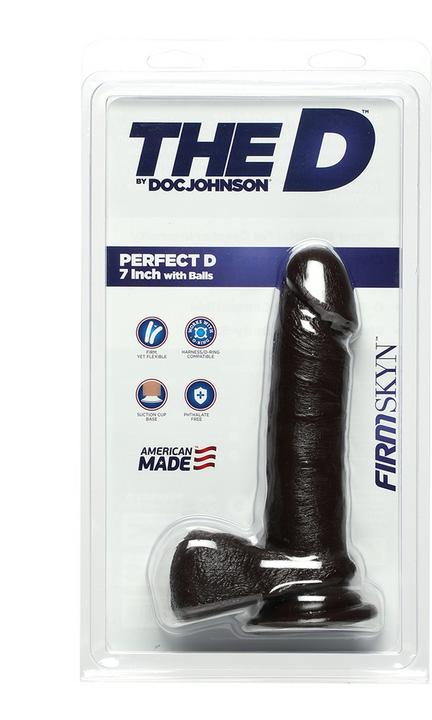Actual product image Doc Johnson Perfect D - 7 Inch With Balls Firmskyn