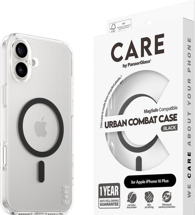 Produktbild PanzerGlass CARE Flagship Case Urban Combat w. Black MagSafe iPhone '24 6.7" (Apple iPhone 16 Plus)