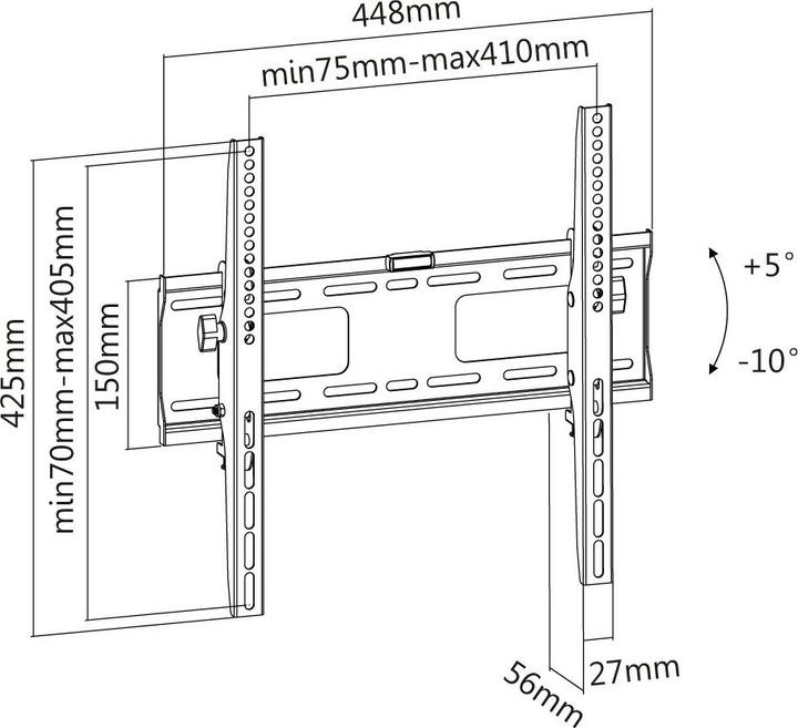 Image du produit Reflecta PLANO Flat 55-4040T (Mur, 50 kg, 32" - 55")