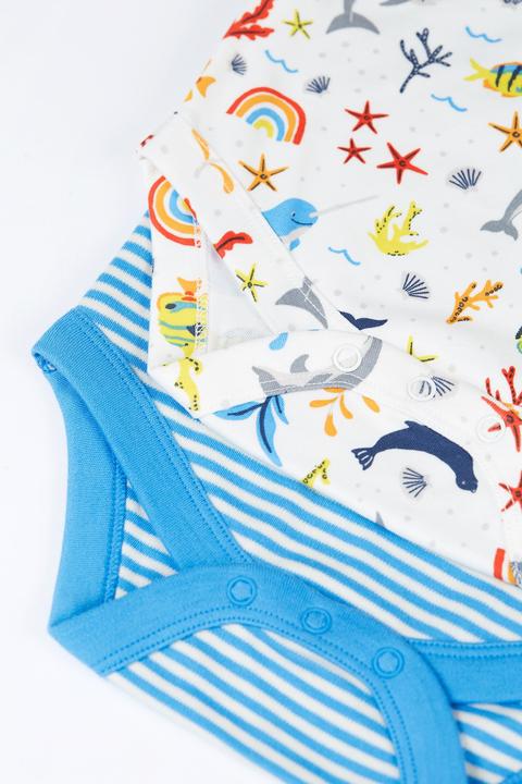 Immagine prodotto Frugi Body per neonati 2 pezzi Mare Arcobaleno (6, 7, 8, 9)