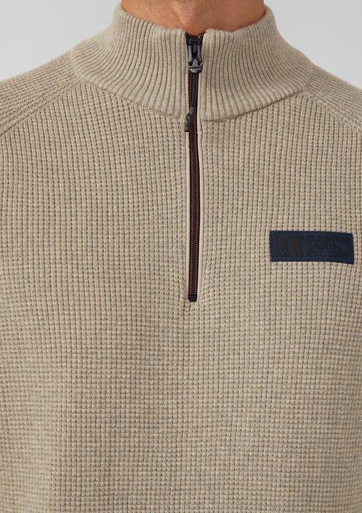 Produktbild s.Oliver Strickpullover Pullover aus Strukturstrick mit Troyer-Kragen (3XL)