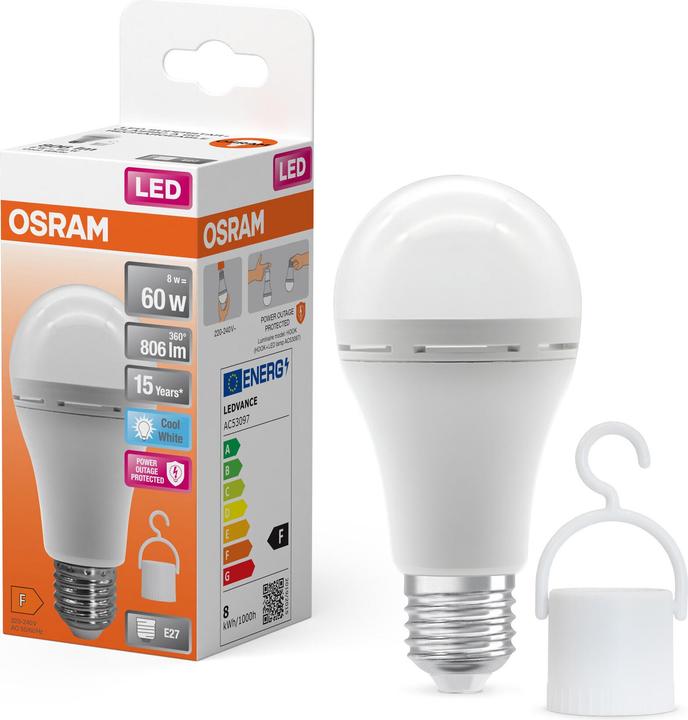 Image du produit Osram AMPOULES À LED RECHARGEABLES 8W 840 E27 (E27, 806 lm, 6 x)