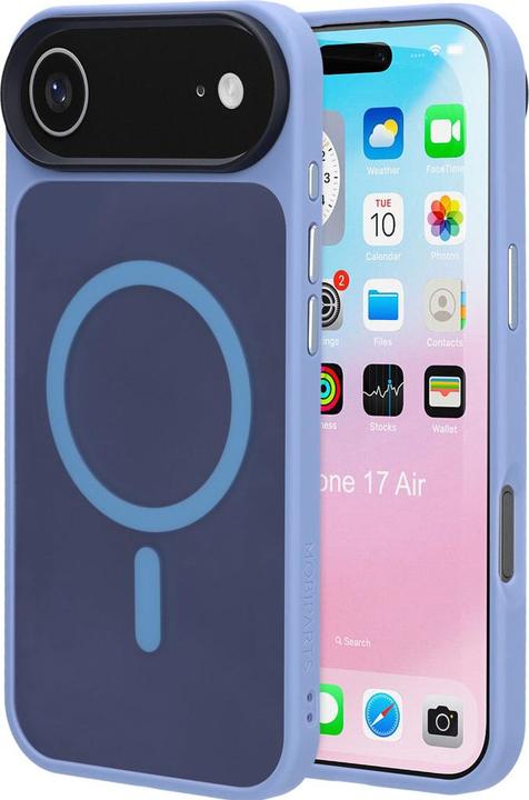 Actual product image Mobiparts Hardcover Apple iPhone 17 Air Satin Light Blue(Magsafe Compatible) (Apple iPhone 17 Pro)