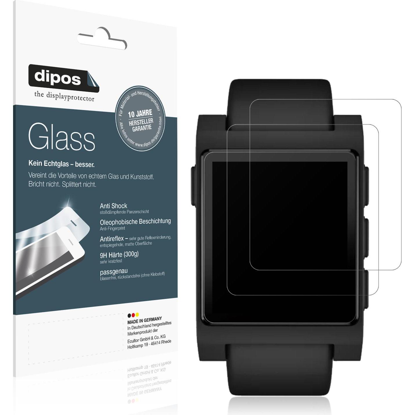Dipos Anti-Shock Displayschutz Matt 9H, Smartwatch Schutzfolie, Transparent